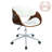 Faux Leather Mid Century Office Chair-1316064307