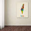 « israël aquarelle map » par michael tompsett, impression sur toile tendue-12629042