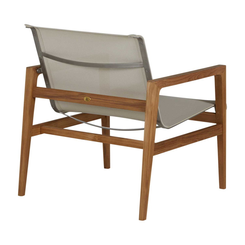 Coast Patio Lounge Chair, Natural Teak Frame/Canvas Sling