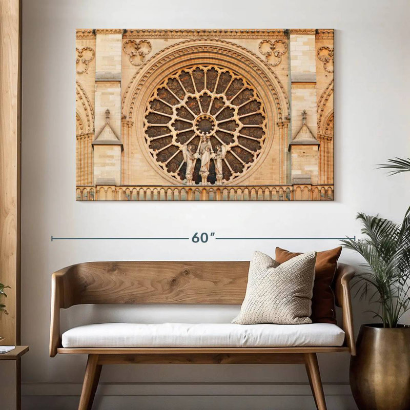 Rosace Notre Dame, H 34 po x l 51 po