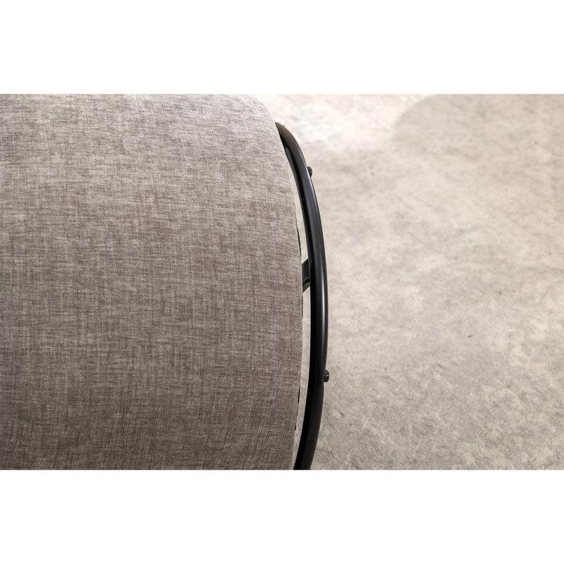 Genece Upholstered Swivel Accent Chair, Gray Chenille