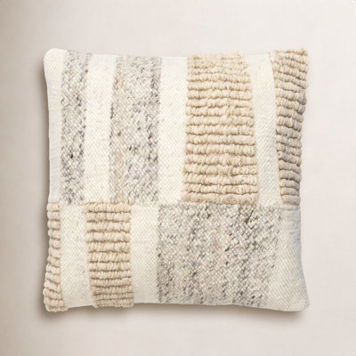 Sand Dunes Striped Wool Pillow Cover
