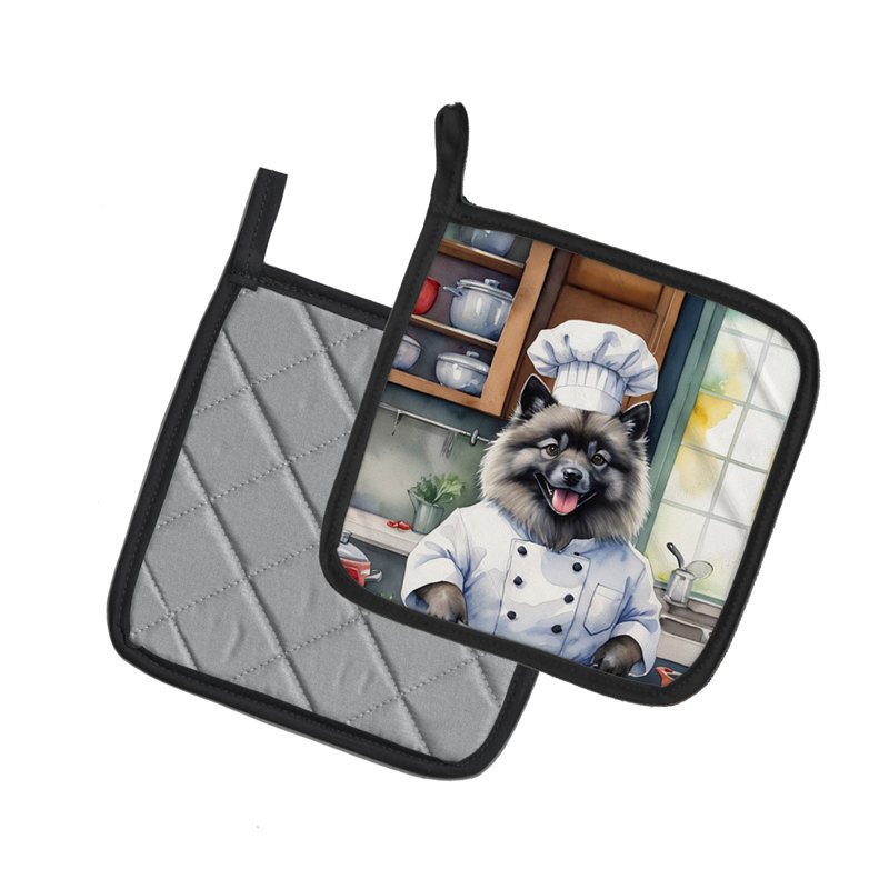 Ensemble de poignées en polyester Caroline's Treasures The Dog Chef