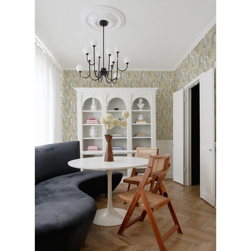 Tulum Khaki Surreal Shapes Wallpaper, Khaki