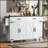 53.5 Inch Farmhouse Kitchen Island with Power Outlet, Spacious Storage, Drop Leaf, and Rolling Wheels for Versatile Use in Home Kitchens-1934800814