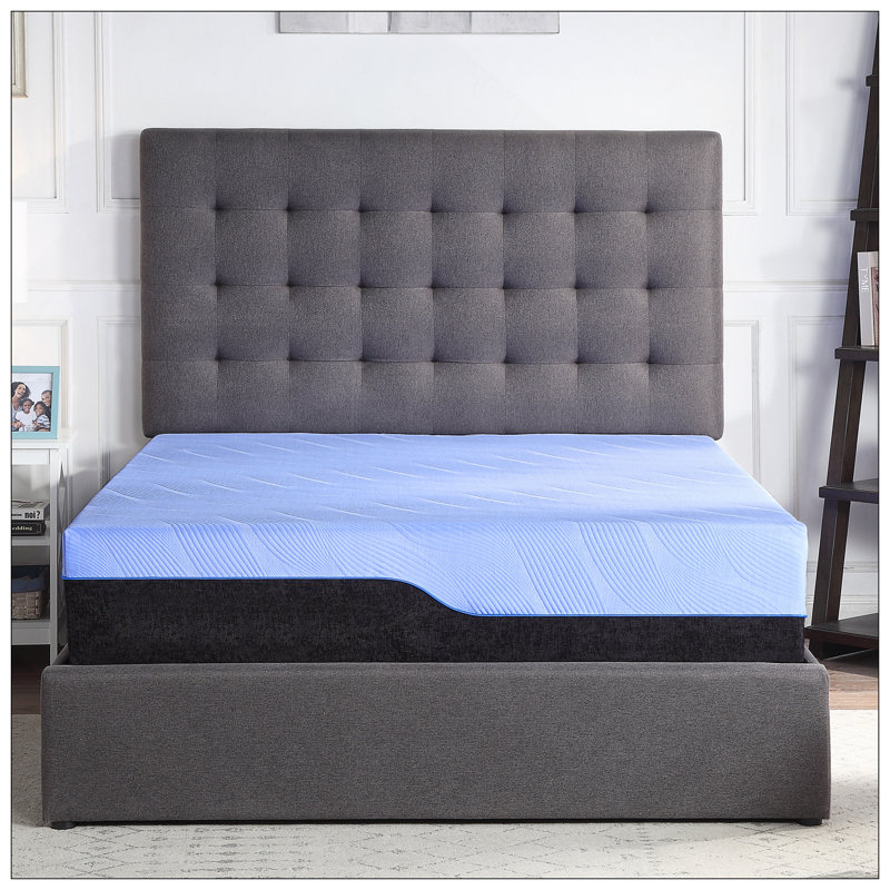 Matelas pour enfant en mousse viscoélastique rafraîchissante hybride rafraîchissant 12 pouces Refresh