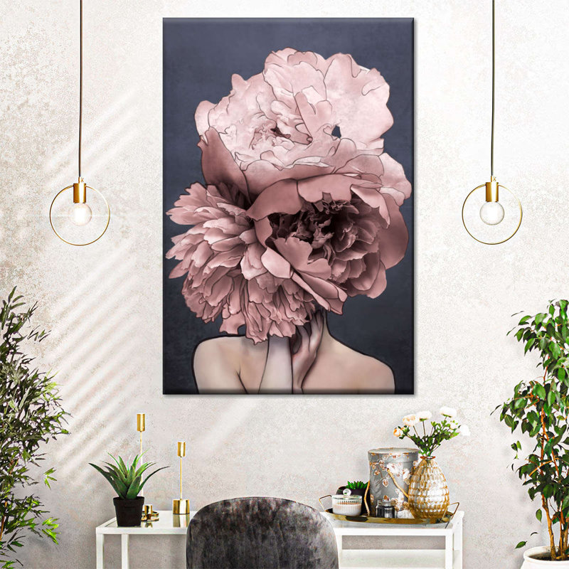 «Lady Peony» sur toile, H 48 po x l 32 po x P 1,25 po