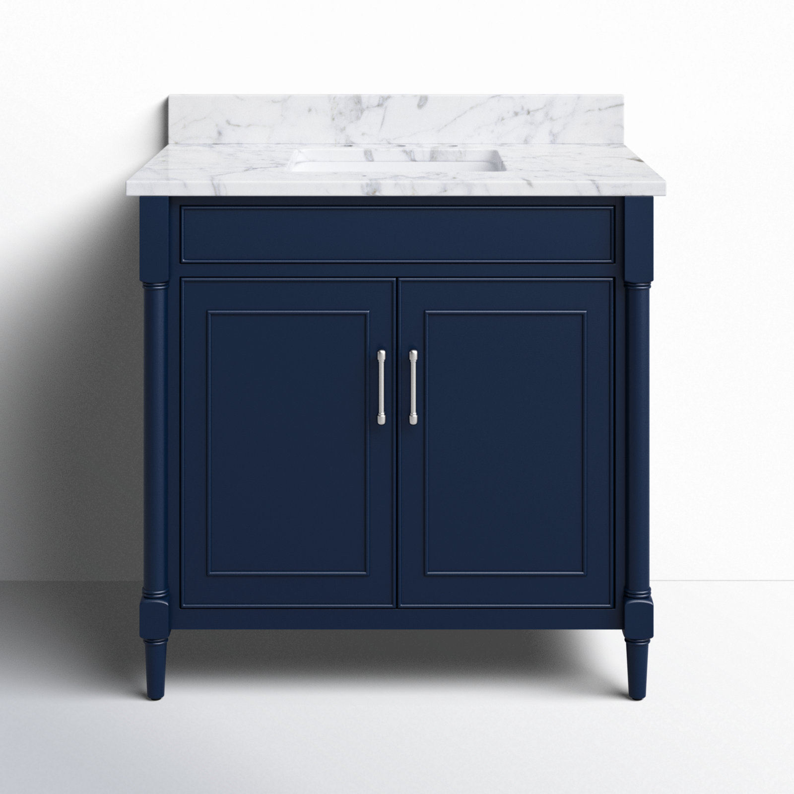 Addison 37'' Single Bathroom Vanity, Navy Blue