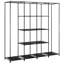 Armoire Rebrilliant à 4 compartiments noir 68,9 po x 17,7 po x 66,9 po-913679856