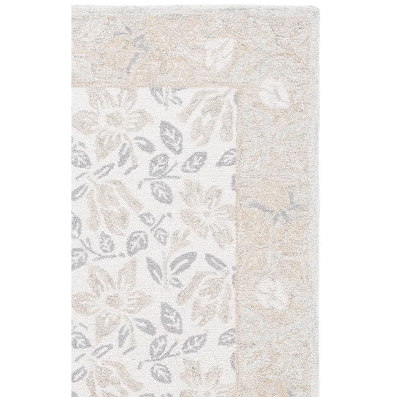 Tapis d'intérieur en coton touffeté à la main Jardin, Rectangle 9 pi x 12 pi