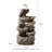 25.25"H 4-Tiered Eagel Polyresin Outdoor Fountain With Pump And LED Light (KD)