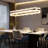 35 Inch Modern Rectangle Led Chandelier
