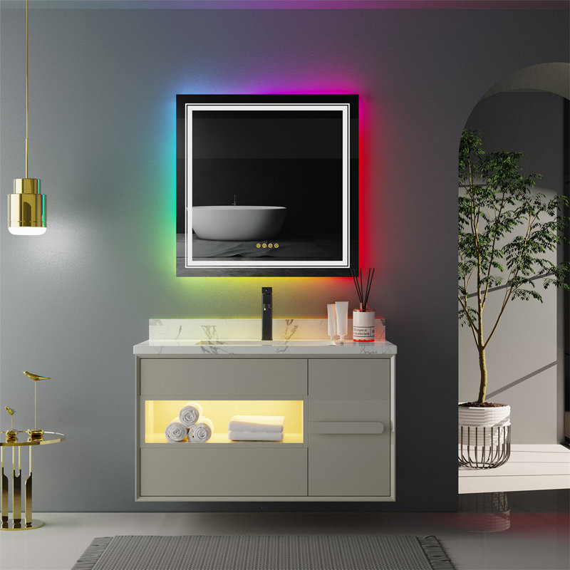 Flat Wall Mirror, 31.5" x 31.5"