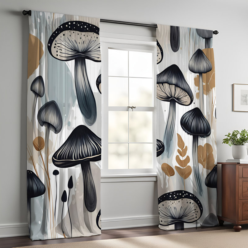 Paire de rideaux semi-transparents en polyester Eliessia, L 56 po x L 78 po