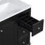 Meuble-lavabo noir 36 po (lavabo non inclus)