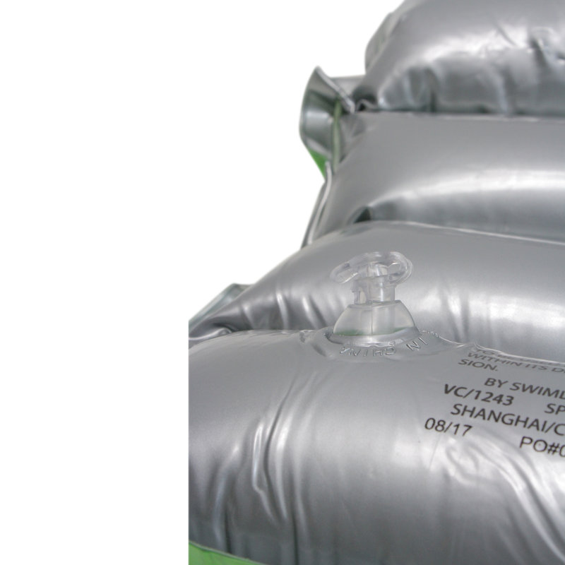 30-Inch Inflatable Transparent Green With Metallic Silver Surf Rider Pool Float