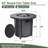 Propane Gas Fire Pit Table, 50000 BTU Round Steel Patio Heater for Cozy Outdoor Gatherings and Year-Round Use-1291495408-1291495405