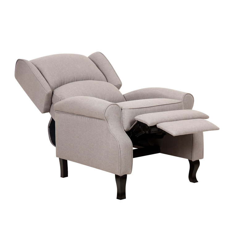 Upholstered Recliner, Light Brown