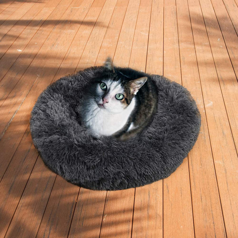 Gilmer Polyester Pet Bed, Dark Gray