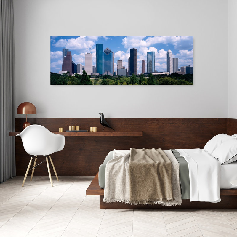 Skyscrapers In A City Houston Texas USA by Richard Sisk - Wrapped Canvas Panoramic Print, 50.8 cm H x 152.4 cm W