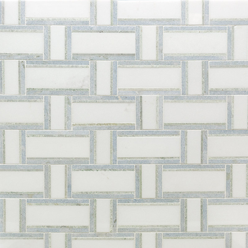 Mingle Natural Stone Mosaic Sheet Wall & Floor Tile, Green