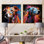 Ensemble de 2 animaux Playfull Dog Whippet Popart - animaux