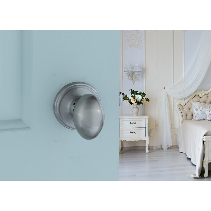 Poignée de porte factice simple, Acier inoxydable satiné