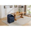 Fauteuil de salle à manger revêtu de chenille bleu avec rembourrage en mousse et rotation moderne sur 360 degrés-1429642176