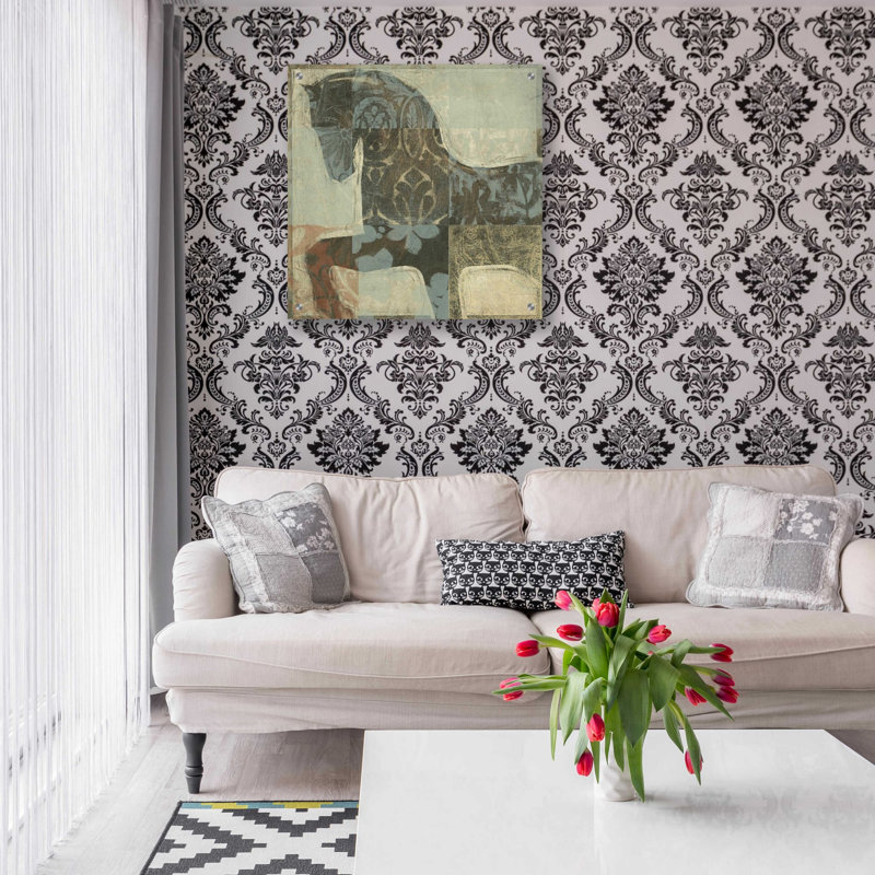 «Patterned Horse I» par Tim O'Toole, art mural en verre acrylique, H 24 po x l 24 po x P 0,2 po
