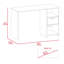Bureau d'ordinateur, un tiroir, deux tablettes-1572659147