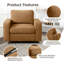 Fauteuil d'appoint pivotant de 36,2 po de largeur-1395099556