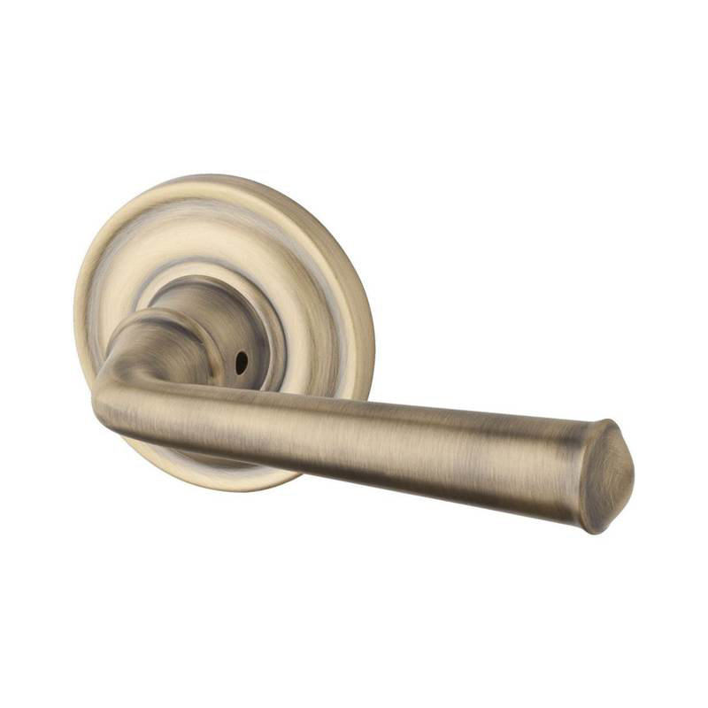 Federal Keyed Door Lever with Traditional Round Rose, Yes, Polished Chrome, Keyed Alike