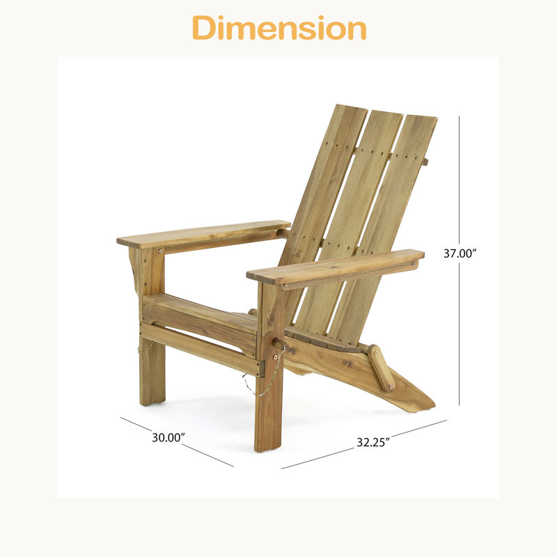 Foldable Adirondack Chair, Natural
