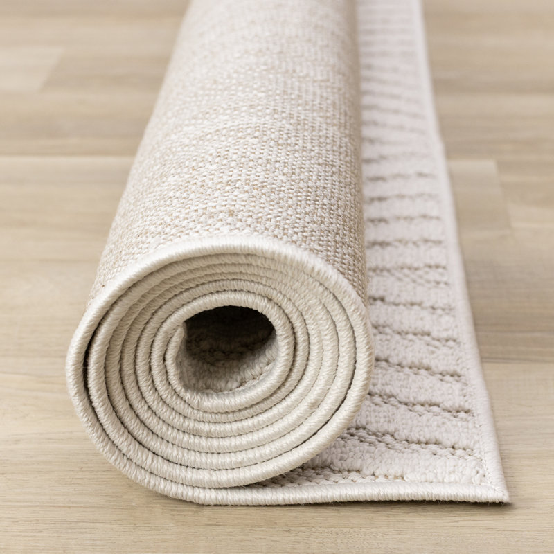 Tapis blanc Cano Intricate, Rectangle 7 pi 10 po x 10 pi 6 po