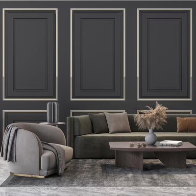 Panneau mural gris anthracite classique