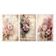 "Bouquet de roses roses en fleurs" - 3 pièces sur toile-315530748-315530689