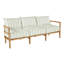 Santa Barbara 87" Wide Outdoor Teak Patio Sofa with Cushions-19669168-19669153-125804077