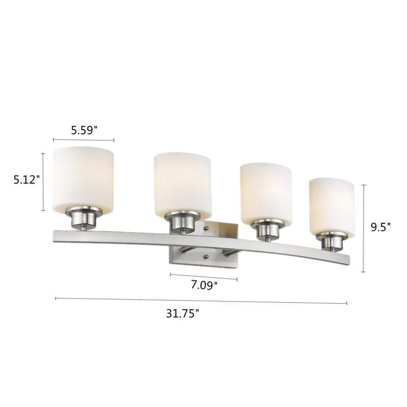 Éclairage pour meuble-lavabo 4 lumières contemporain Pavlik