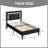 Alber Bed Frame with Tufted Button Headboard, Upholstered Platform Bed Frame with Diamond Design, Wood Slat Support, No Box Spring Needed, Easy Assembly-879643115-879643112
