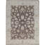 Wool Oriental Area Rug in Brown/Light Blue