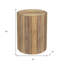 Table de bout ronde 20 "en bois massif naturel