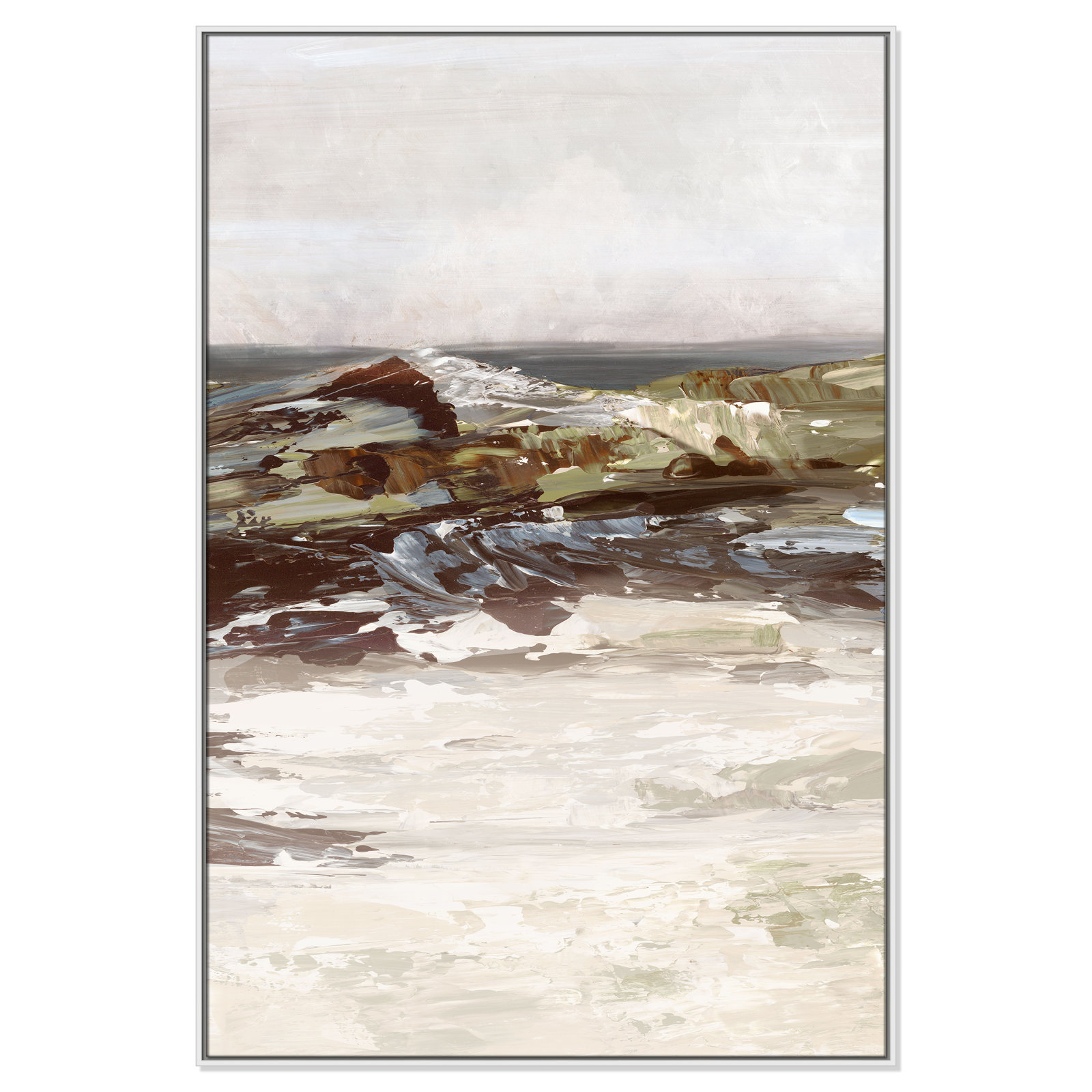 Stoney Peak Print by , White, 61.5" H x 41.5" W