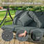 Balancelle d'extérieur pour 3 personnes avec auvent et support réglables, balançoire convertible en lit plat 2 en 1, banc de balançoire de patio avec coussins épais, structure en acier robuste, résistante aux intempéries, pour jardin, cour, terrasse-97750999