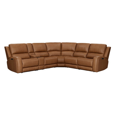 Abarca 6 Piece Zero Gravity Power Reclining Sectional With Power Adjustable Headrests