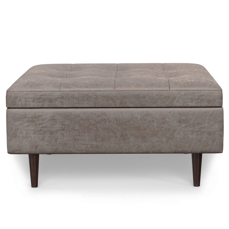 Grande table basse avec repose-pieds Mid Century, Gris