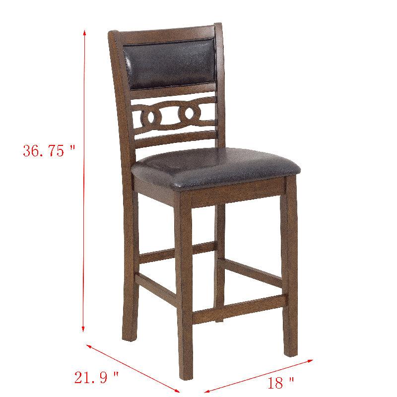 Rituraj 4-Person Wood Round Dining Table Set Kitchen & Dining Room Set, Brown, Brown