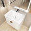 Ensemble de meuble-lavabo mural simple 24 po avec plateau en céramique Aard
