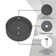 CASAINC Maple 17'' Concrete Circular Bathroom Sink