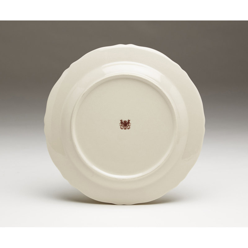 Assiette plate décorative 10 "Marquise, Brun / crème