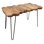 Table basse Live Edge avec pieds en métal - 31 x 18 x 20,5 po